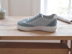 Hakiki Deri Casual  Mavi Erkek Spor Ayakkabısı