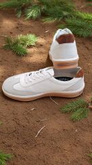 Hakiki Deri Casual  Beyaz Erkek Spor Ayakkabı