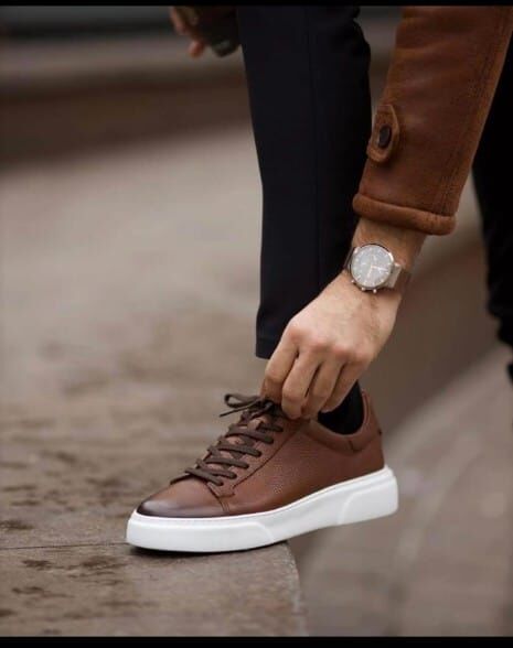 Hakiki Deri Kahverengi Casual Erkek Ayakkabısı