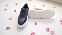 Hakiki Deri Erkek Casual Ayakkabı - Mavi