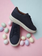 Hakiki Nubuk Deri Casual Mavi Erkek Ayakkabı