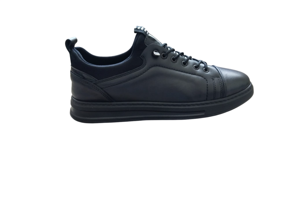 Hakiki Deri Siyah Erkek Casual Ayakkabı