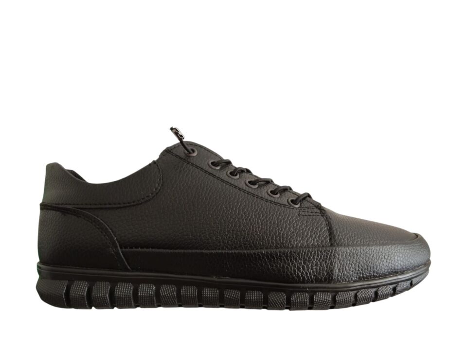 Erkek Siyah Vegan Deri Ayakkabı