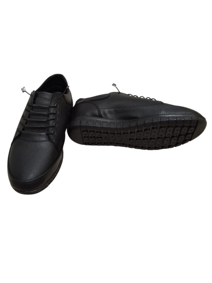 Erkek Siyah Vegan Deri Ayakkabı