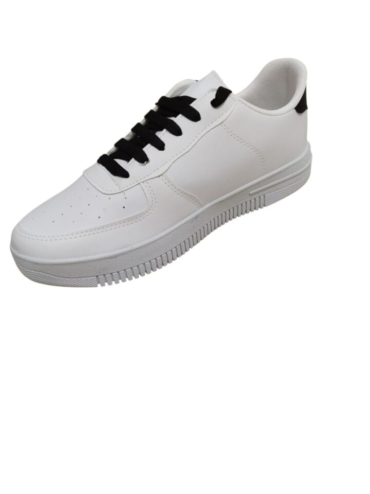 Erkek Beyaz Siyah Spor Ayakkabı