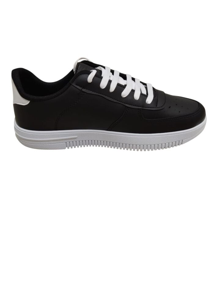 Erkek Siyah Beyaz Spor Ayakkabısı