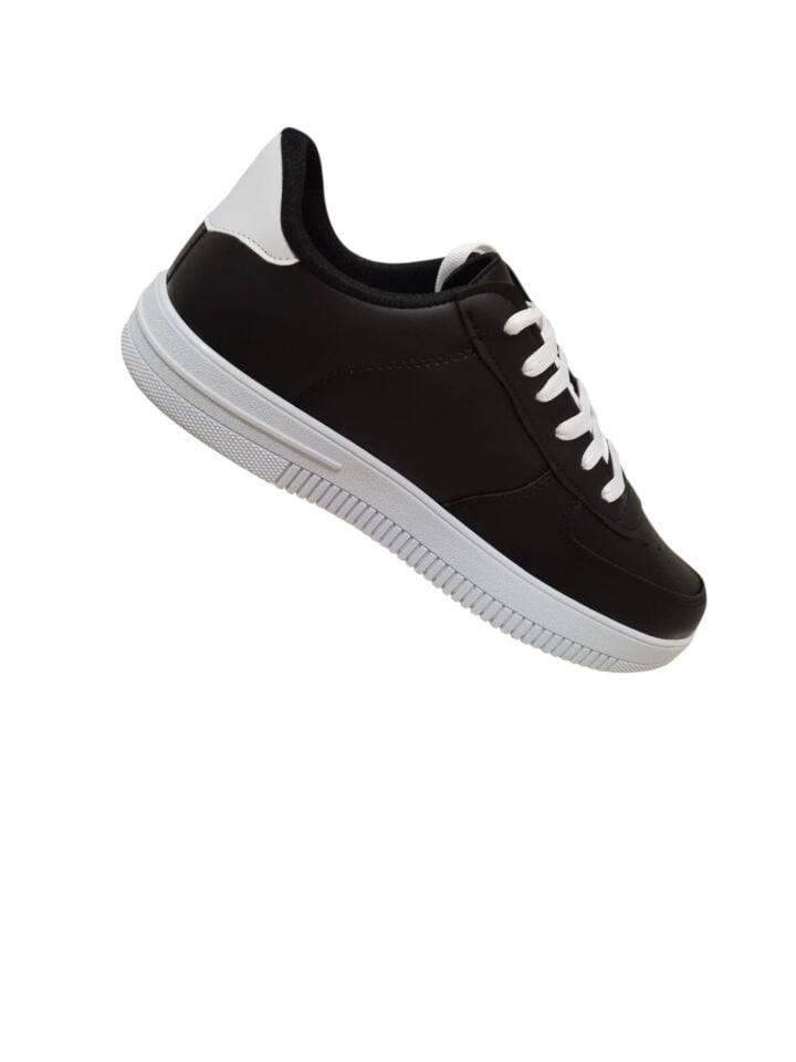 Erkek Siyah Beyaz Spor Ayakkabısı
