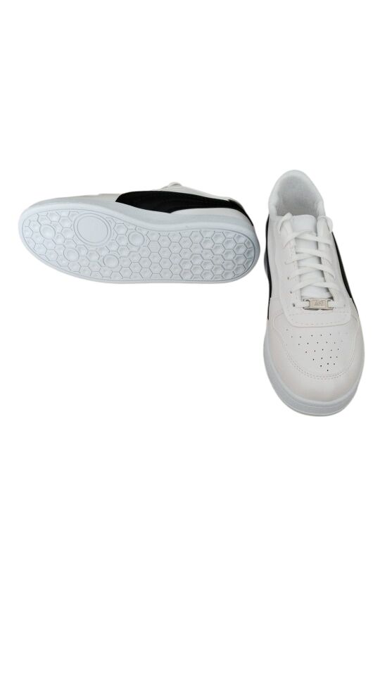 Erkek Beyaz Siyah Günlük Spor Ayakkabısı