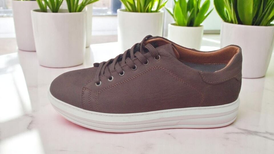 Kahverengi Nubuk Deri Erkek Ayakkabısı