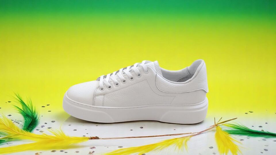 Hakiki Deri Beyaz Erkek Casual Ayakkabı