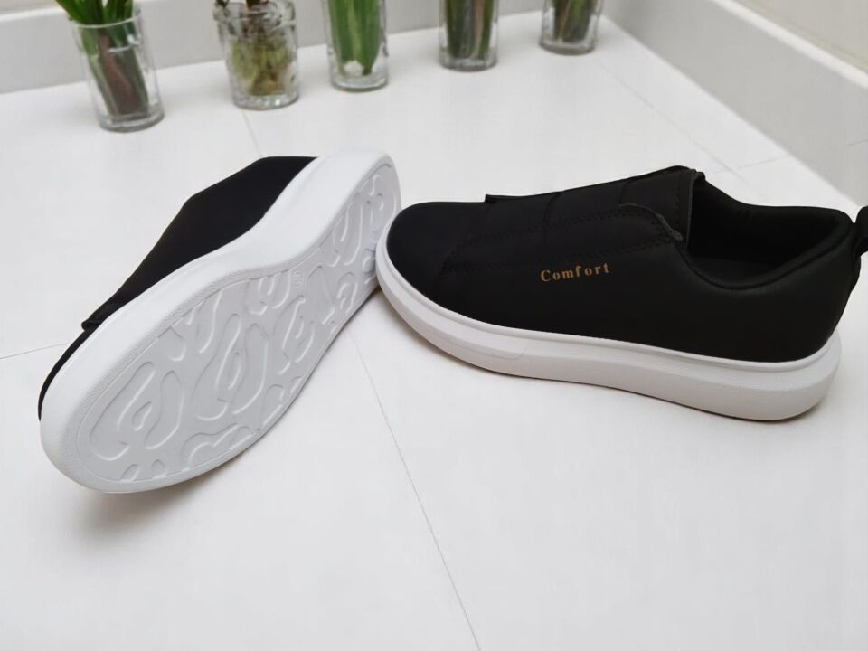 Erkek Siyah Beyaz Comfort Erkek Ayakkabısı