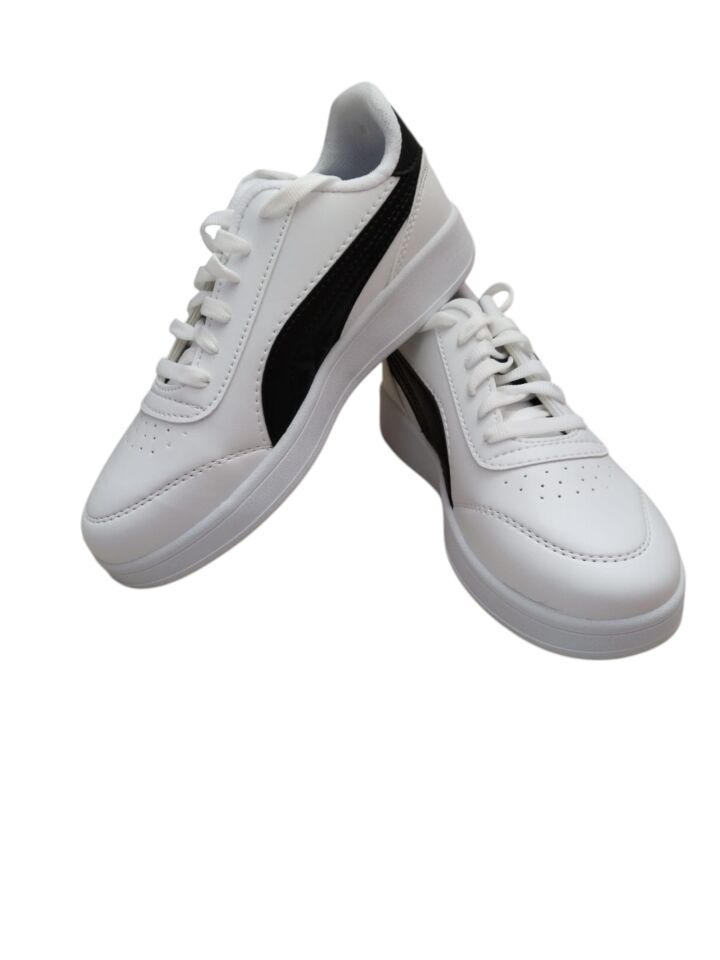 Kadın Beyaz Siyah Günlük Spor Ayakkabısı