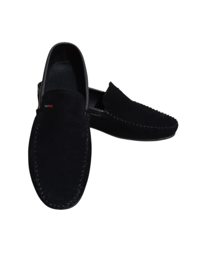 Siyah Erkek Süet Loafer Ayakkabı