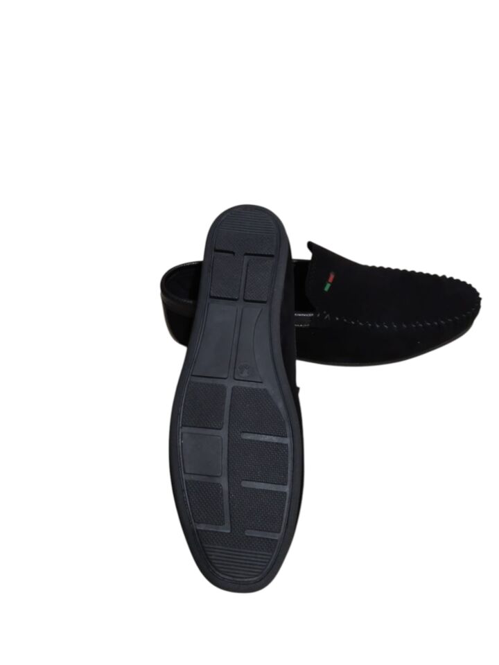 Siyah Erkek Süet Loafer Ayakkabı