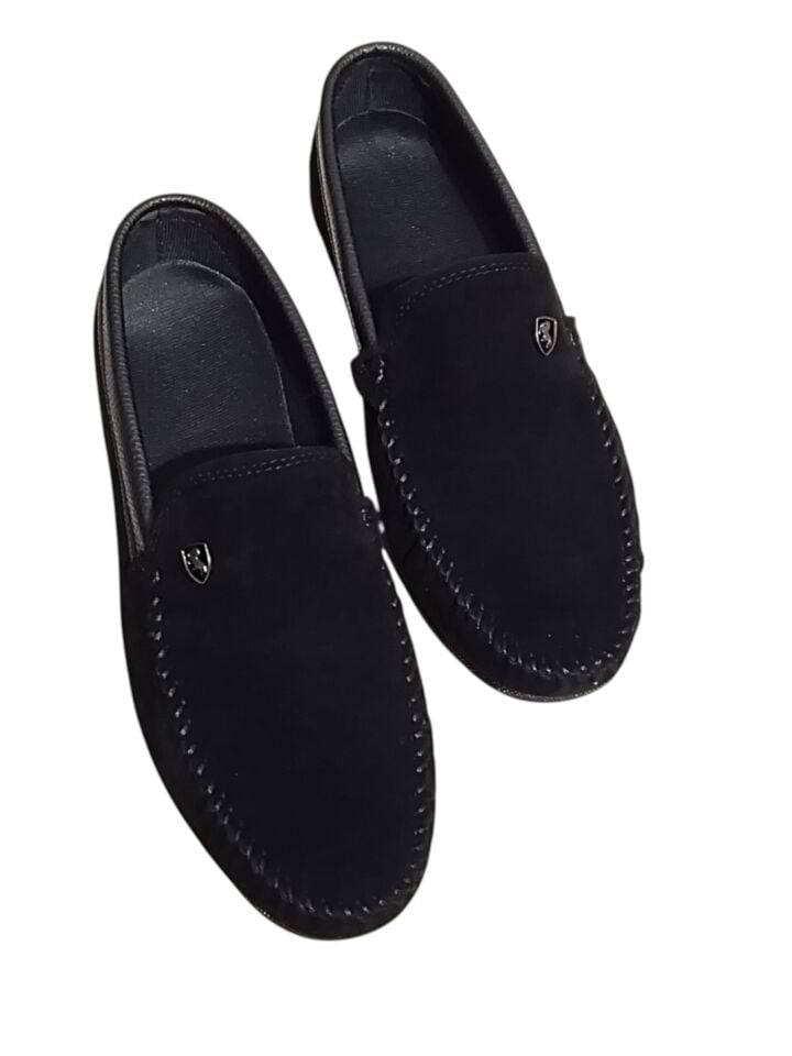 Siyah Süet Erkek Loafer Ayakkabı