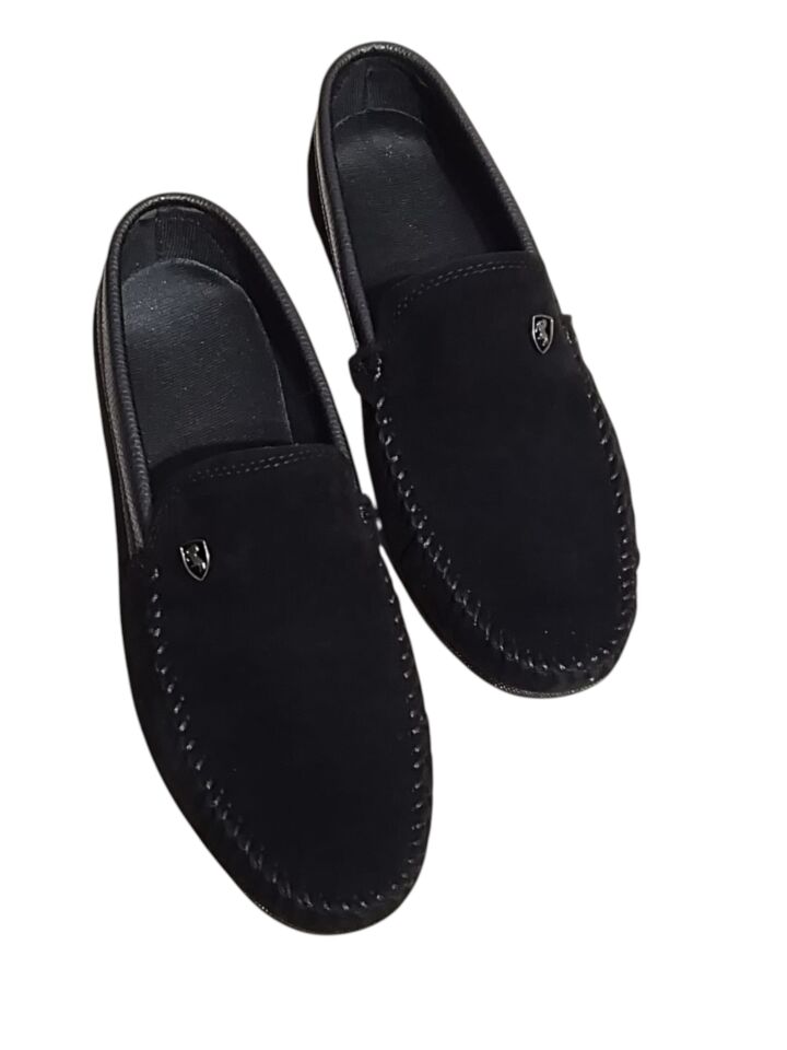 Siyah Süet Erkek Loafer Ayakkabı